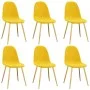 Sillas de comedor 6 uds terciopelo amarillo mostaza de vidaXL, Sillas de comedor - Ref: Foro24-3082877, Precio: 324,64 €, Des...