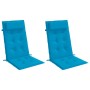 Cojines de silla con respaldo alto 2 uds tela Oxford azul claro en Decoración | Comprar online en Foru.es