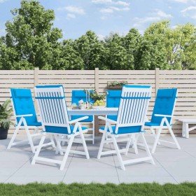 Cojines de silla con respaldo alto 6 uds tela Oxford azul claro en Decoración | Comprar online en Foru.es