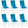 Cojines de silla con respaldo alto 6 uds tela Oxford azul claro en Decoración | Comprar online en Foru.es