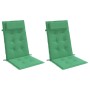 Cojines de silla con respaldo alto 2 uds tela Oxford verde en Decoración | Comprar online en Foru.es