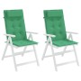 Cojines de silla con respaldo alto 2 uds tela Oxford verde en Decoración | Comprar online en Foru.es