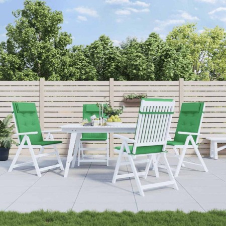 Cojines de silla con respaldo alto 4 uds tela Oxford verde en Decoración | Comprar online en Foru.es