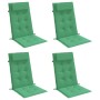 Cojines de silla con respaldo alto 4 uds tela Oxford verde en Decoración | Comprar online en Foru.es