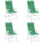 Cojines de silla con respaldo alto 4 uds tela Oxford verde en Decoración | Comprar online en Foru.es