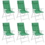 Cojines de silla con respaldo alto 6 uds tela Oxford verde en Decoración | Comprar online en Foru.es