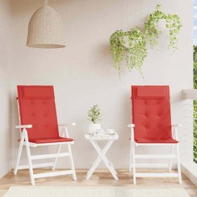 Cojines de silla con respaldo alto 2 uds tela Oxford rojo en Decoración | Comprar online en Foru.es