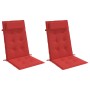 Cojines de silla con respaldo alto 2 uds tela Oxford rojo en Decoración | Comprar online en Foru.es