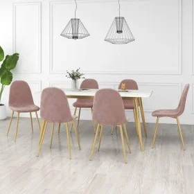 Sillas de comedor 6 unidades terciopelo rosa de vidaXL, Sillas de comedor - Ref: Foro24-3082874, Precio: 324,30 €, Descuento: %