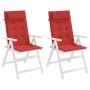 Cojines de silla con respaldo alto 2 uds tela Oxford rojo en Decoración | Comprar online en Foru.es