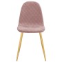 Sillas de comedor 6 unidades terciopelo rosa de vidaXL, Sillas de comedor - Ref: Foro24-3082874, Precio: 341,90 €, Descuento: %