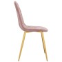 Sillas de comedor 6 unidades terciopelo rosa de vidaXL, Sillas de comedor - Ref: Foro24-3082874, Precio: 341,90 €, Descuento: %
