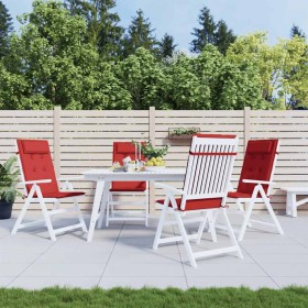 Cojines de silla con respaldo alto 4 uds tela Oxford rojo en Decoración | Comprar online en Foru.es