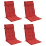 Cojines de silla con respaldo alto 4 uds tela Oxford rojo en Decoración | Comprar online en Foru.es