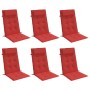Cojines de silla con respaldo alto 6 uds tela Oxford rojo en Decoración | Comprar online en Foru.es