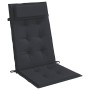 Cojines de silla con respaldo alto 2 uds tela Oxford negro en Decoración | Comprar online en Foru.es