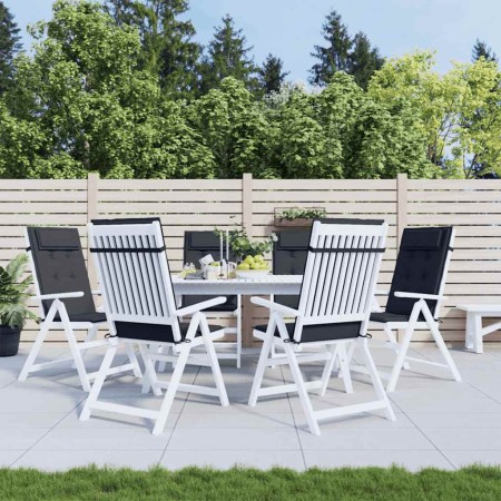 Cojines de silla con respaldo alto 6 uds tela Oxford negro en Decoración | Comprar online en Foru.es