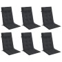 Cojines de silla con respaldo alto 6 uds tela Oxford negro en Decoración | Comprar online en Foru.es