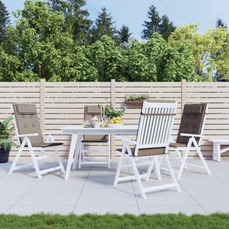 Cojines de silla con respaldo alto 4 uds tela Oxford gris taupe en Decoración | Comprar online en Foru.es