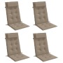 Cojines de silla con respaldo alto 4 uds tela Oxford gris taupe en Decoración | Comprar online en Foru.es