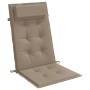 Cojines de silla con respaldo alto 4 uds tela Oxford gris taupe en Decoración | Comprar online en Foru.es
