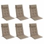 Cojines de silla con respaldo alto 6 uds tela Oxford gris taupe en Decoración | Comprar online en Foru.es
