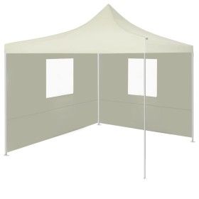 Carpa plegable profesional con 2 paredes acero color crema 2x2m de vidaXL, Carpas y cenadores - Ref: Foro24-48881, Precio: 10...
