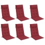 Cojines de silla con respaldo alto 6 uds tela Oxford rojo tinto en Decoración | Comprar online en Foru.es
