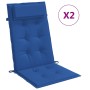 Cojines de silla respaldo alto 2 uds tela Oxford azul klein en Decoración | Comprar online en Foru.es