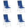Cojines de silla con respaldo alto 4 uds tela Oxford azul klein en Decoración | Comprar online en Foru.es