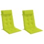 Cojines de silla respaldo alto 2 uds tela Oxford verde brillo en Decoración | Comprar online en Foru.es