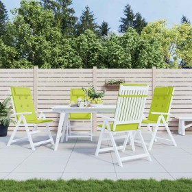 Cojines de silla respaldo alto 4 uds tela Oxford verde brillo en Decoración | Comprar online en Foru.es