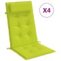 Cojines de silla respaldo alto 4 uds tela Oxford verde brillo en Decoración | Comprar online en Foru.es