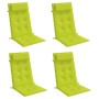 Cojines de silla respaldo alto 4 uds tela Oxford verde brillo en Decoración | Comprar online en Foru.es