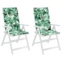 Cojines silla respaldo alto 2 uds tela Oxford estampado hojas en Decoración | Comprar online en Foru.es