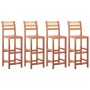 Sillas de cocina 4 unidades madera maciza de acacia de vidaXL, Taburetes de cocina - Ref: Foro24-46315, Precio: 206,18 €, Des...