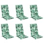 Cojines silla respaldo alto 6 uds tela Oxford estampado hojas en Decoración | Comprar online en Foru.es