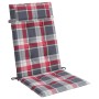 Cojines de silla respaldo alto 4 uds tela Oxford a cuadros rojo en Decoración | Comprar online en Foru.es