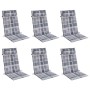Cojines de silla respaldo alto 6 uds tela Oxford a cuadros gris en Decoración | Comprar online en Foru.es