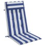 Cojines silla respaldo alto 6 uds tela Oxford rayas azul blanco en Decoración | Comprar online en Foru.es