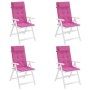 Cojines para silla con respaldo alto 4 uds tela Oxford rosa en Decoración | Comprar online en Foru.es