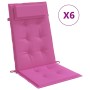 Cojines para silla con respaldo alto 6 uds tela Oxford rosa en Decoración | Comprar online en Foru.es
