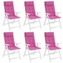 Cojines para silla con respaldo alto 6 uds tela Oxford rosa en Decoración | Comprar online en Foru.es