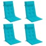 Cojines para silla con respaldo alto 4 uds tela Oxford turquesa en Decoración | Comprar online en Foru.es