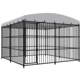 Perrera de exterior con techo 300x300x210 cm de vidaXL, Casetas y cercados para perros - Ref: Foro24-170895, Precio: 976,00 €...