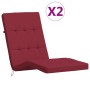 Cojines para tumbona 2 uds tela Oxford rojo tinto en Decoración | Comprar online en Foru.es