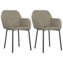 Sillas de comedor 2 unidades terciopelo gris claro de vidaXL, Sillas de comedor - Ref: Foro24-344701, Precio: 102,67 €, Descu...