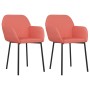Sillas de comedor 2 unidades terciopelo rosa de vidaXL, Sillas de comedor - Ref: Foro24-344705, Precio: 137,98 €, Descuento: %
