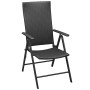 Set comedor de jardín 5 piezas y cojines aluminio negro de vidaXL, Conjuntos de jardín - Ref: Foro24-42778, Precio: 430,72 €,...