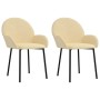 Sillas de comedor 2 unidades terciopelo crema de vidaXL, Sillas de comedor - Ref: Foro24-344772, Precio: 107,42 €, Descuento: %